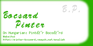 bocsard pinter business card